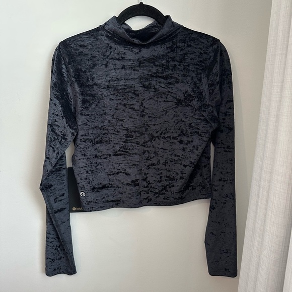 NWT Lululemon All Aligned Mock Neck Long Sleeve *Crushed Velvet - Picture 8 of 13